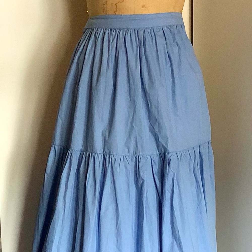 Abercrombie & Fitch Sky Blue Tiered A-Line Skirt